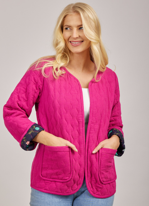 Cotton quilted jacket ladies sales